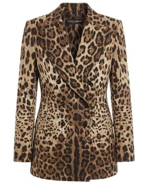 Dolce & Gabbana Jassen ,Bruin ,Nylon Zijden Nylon Blazer