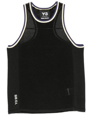 Y-3 Tops ,Zwart ,Katoen Knit Tank Top