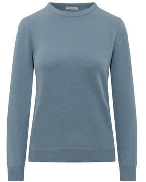 Brunello Cucinelli Round-Neck Knitwear - Blu