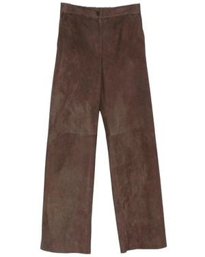 Antonelli Leather Trousers - Marrón