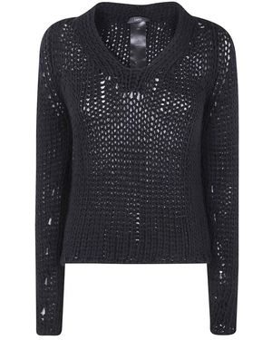 SAPIO V-Neck Knitwear - Zwart
