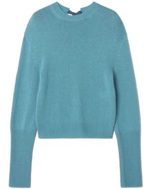 Lanvin Pullover Mit Grosgrain-Knoten-Detail - Blau