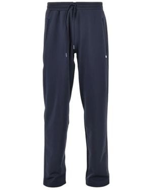 EA7 Broeken ,Blauw ,Polyester Track Pants Met Trekkoord Taille