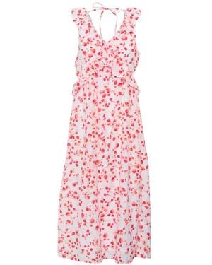 Cream Midi Dresses - Pink