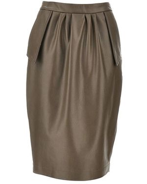 Stella McCartney Rokken ,Grijs ,Leer Altermat Midi Rok - Bruin