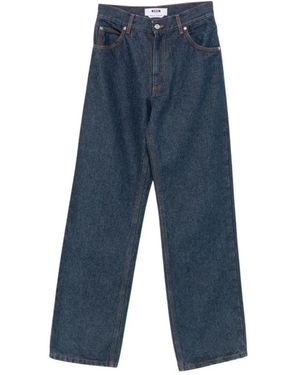 MSGM Straight Jeans - Bleu