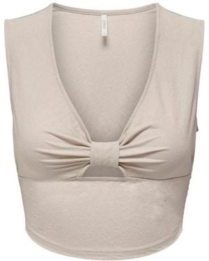 ONLY Sleeveless Tops - Natural