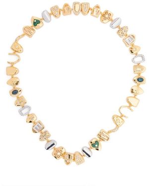 MEDEA Accessoires ,Geel ,Gouden Platina Ketting Erin Taylor-Stijl - Metallic