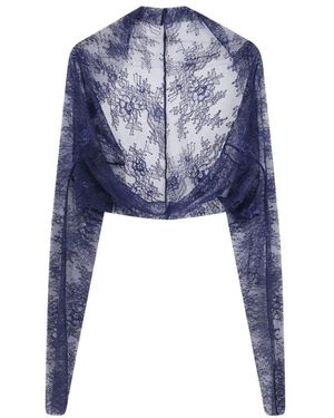 Alberta Ferretti Overhemden ,Blauw ,No Closure Crop