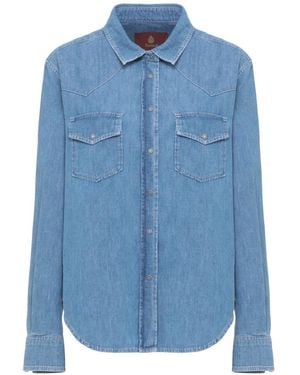 Dondup Overhemden ,Blauw ,Denim Regular-Fit Rigid Denim Overhemd