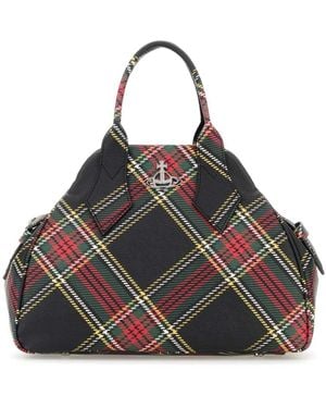 Vivienne Westwood Bedruckte Kunstlederhandtasche - Schwarz