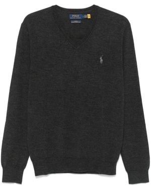 Ralph Lauren V-Neck Knitwear - Black