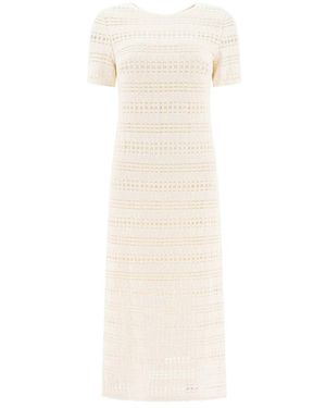 Sandbeige Knitted Dresses - Naturel