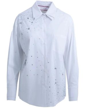 Relish Overhemden ,Wit ,Natalie-A1100 Shirt - Blauw