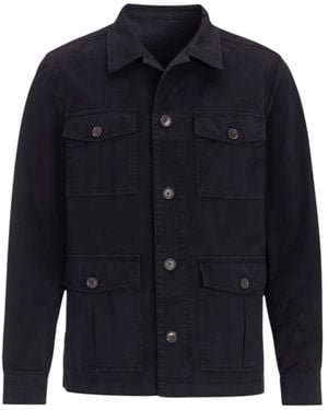 Oscar Jacobson Safari Overshirt - Blauw