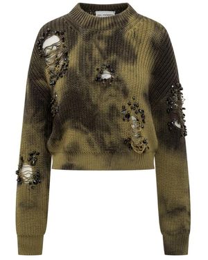 Des Phemmes Round-Neck Knitwear - Vert
