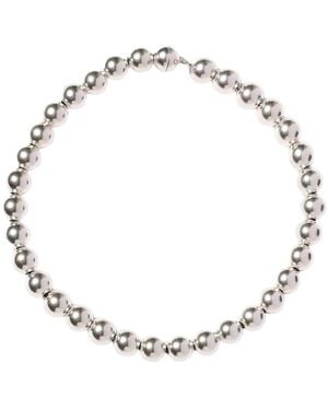 Jil Sander Elegantes Perlenarmband Mit Magnetverschluss - Mettallic