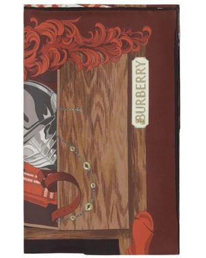 Burberry Seidentwill-Tuch Mit Knight-Print - Braun