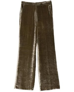 Etro Hosen Mit Samt-Effekt - Grün