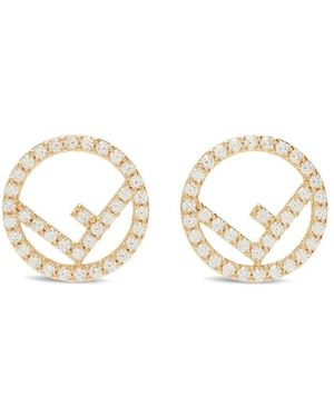 Fendi Accessoires ,Geel ,F Is Earrings - Metallic