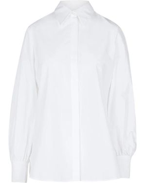 Ottod'Ame Wit Poplin Overhemd Klassieke Pasvorm