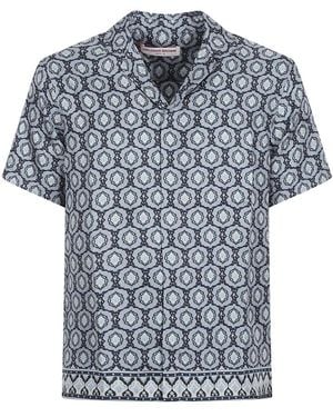 Orlebar Brown Relaxed Short-Sleeve Button-Through Shirt - Blauw