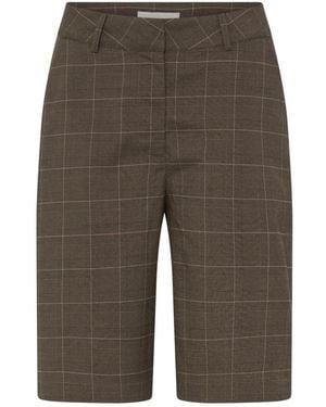 Ichi Korte Broeken ,Bruin ,Casual Shorts - Grijs