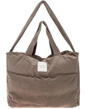 Rethinkit Studios Tassen ,Bruin ,Polyester Shopper Tas Met Ingebouwd Logo