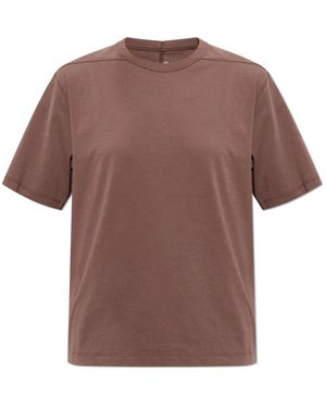 Rick Owens T-Shirt Met Ronde Hals - Bruin