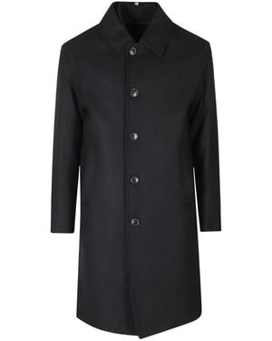 DUNO Jassen ,Zwart ,Wol Cappotto Con Bomber Interno Lana Cash
