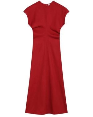 TOTEME Kleedjes ,Rood ,Wol Woljurk Met Slouch Taille