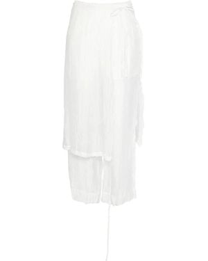 LA PISCINE Midi Skirts - White