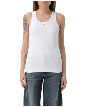 DIESEL Sleeveless Tops - White