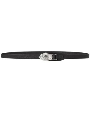 Fendi Accessoires ,Zwart ,Leer Selleria Riem