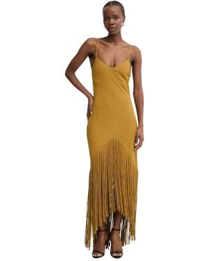Pinko Maxi Slip Dress - Mettallic