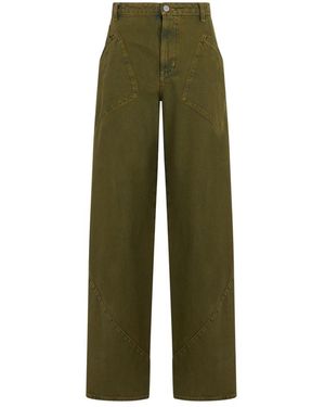 Alberta Ferretti Wide Jeans - Verde