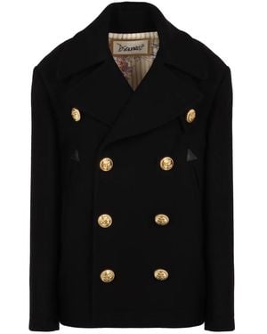 DSquared² Wool Blend Peacoat - Black