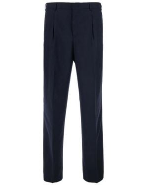 PT Torino Broeken ,Blauw ,Sartoriale Broek Met Plooien