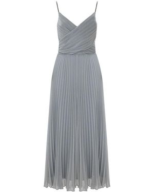 Kocca Seidiges Abendkleid Mit Tiefausschnitt - Grau