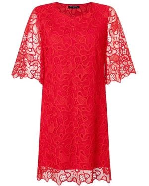 Ana Alcazar Kleedjes ,Rood ,Rode Kant Jurk Zafora