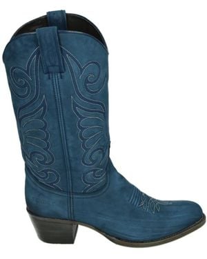 Sendra Blaue Westernstiefel Mit Ledersohle