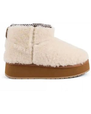 EMU Schoenen ,Wol Stinger Micro Flatform Teddy - Wit