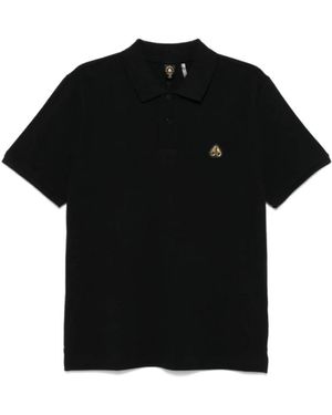 Moose Knuckles Schwarze Polo T-Shirts Und Polos