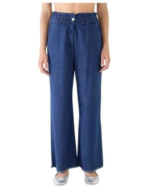 Shaft Wide Jeans - Blue