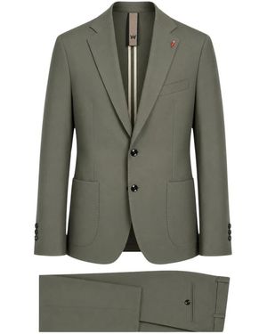 MULISH Kostuums ,Groen ,Tweed Double Breasted Suit
