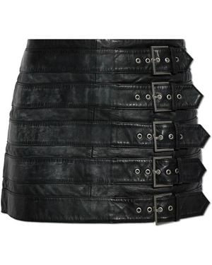AllSaints Rokken ,Zwart ,Leer Leather Mini Skirt Betty
