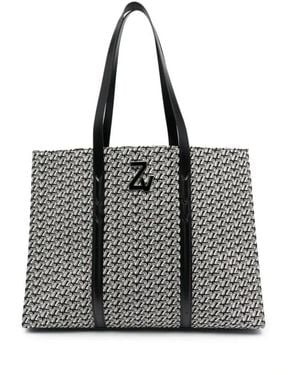 Zadig & Voltaire Zv Initiale Le Tote Monogram - Zwart