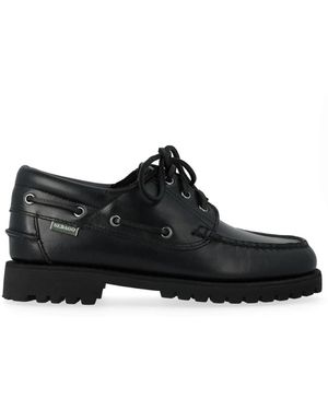 Sebago Acadia Waxy Moccasin - Schwarz