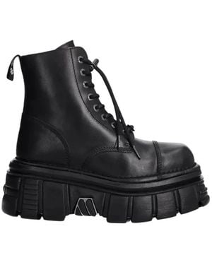 New Rock Lace-Up Boots - Negro