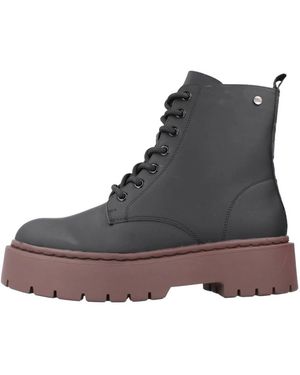 Gioseppo Schoenen ,Zwart ,Lace-Up Boots - Bruin